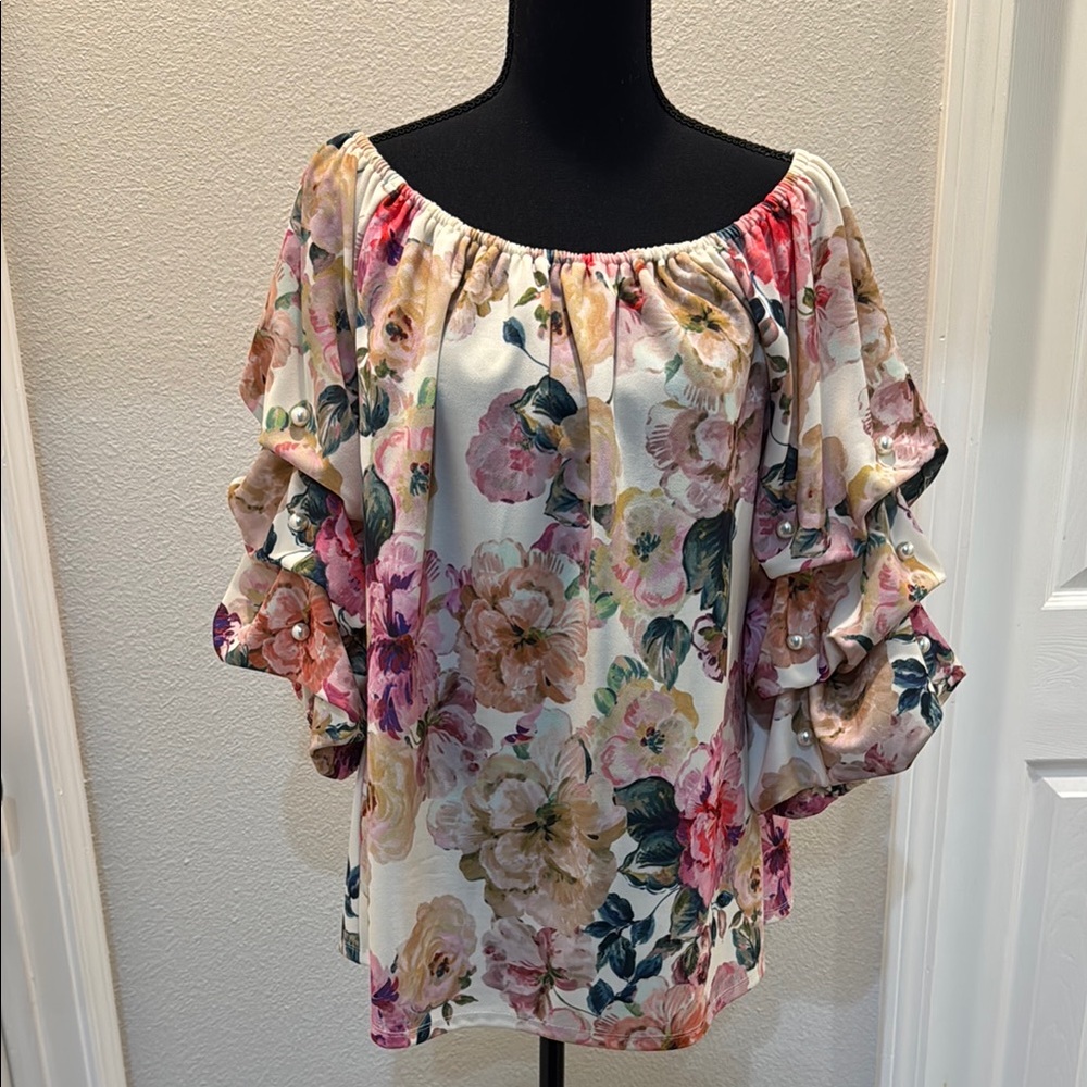 Floral Off-Shoulder Women's Top